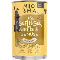 Milo & Mia Geflügel, Reis & Gemüse 24x400 g von Milo & Mia