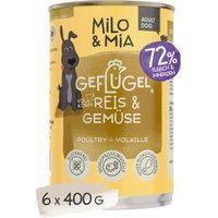 Milo & Mia Geflügel, Reis & Gemüse 6x400 g von Milo & Mia