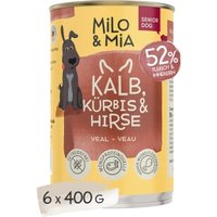Milo & Mia Kalb, Kürbis & Hirse 6x400 g von Milo & Mia