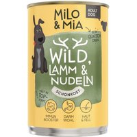 Milo & Mia Wild, Lamm & Nudeln 24x400 g von Milo & Mia