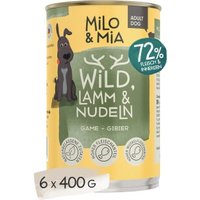 Milo & Mia Wild, Lamm & Nudeln 6x400 g von Milo & Mia