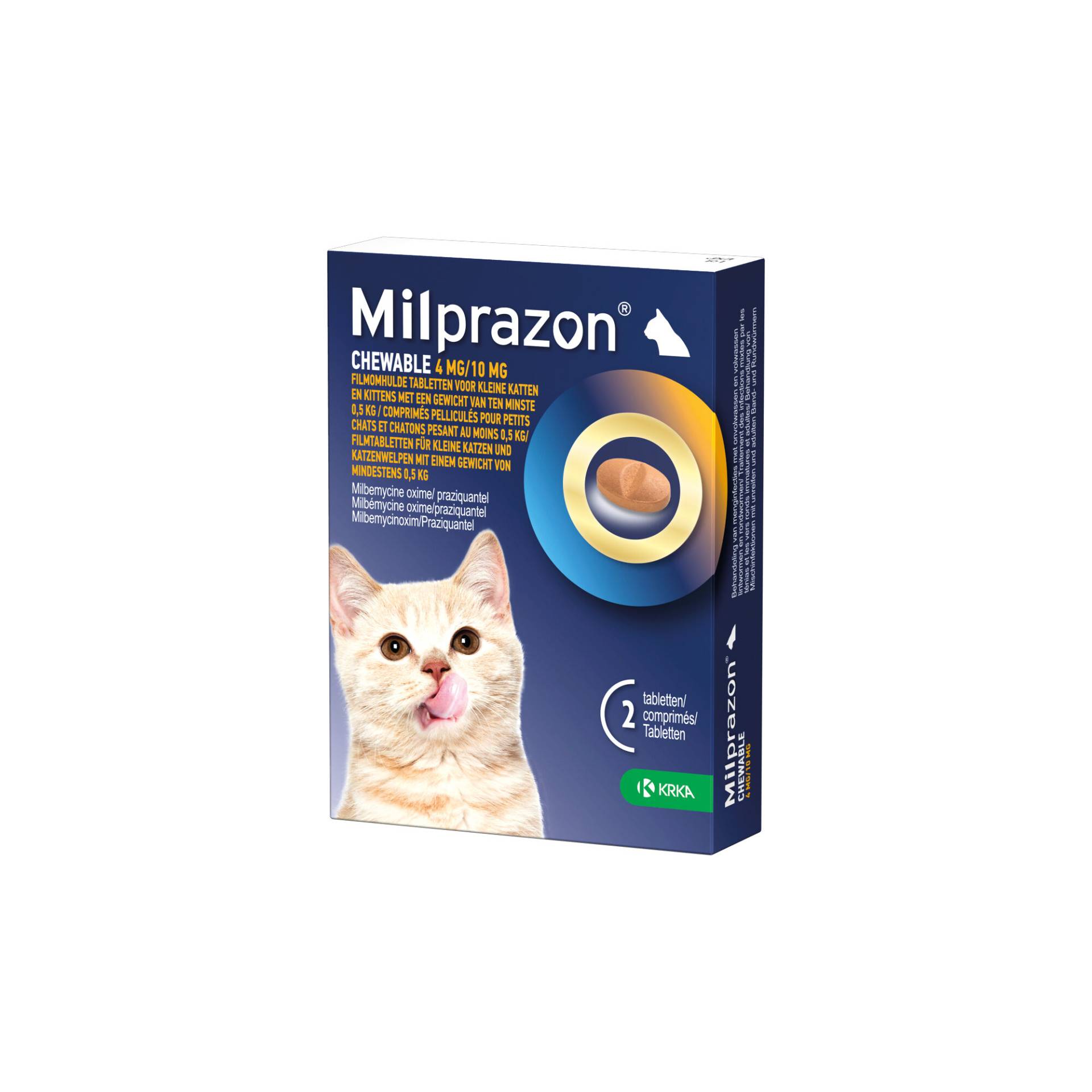 Milprazon Chewable 4 mg/10 mg - Kleine Katze - 2 Tabletten von Milprazon