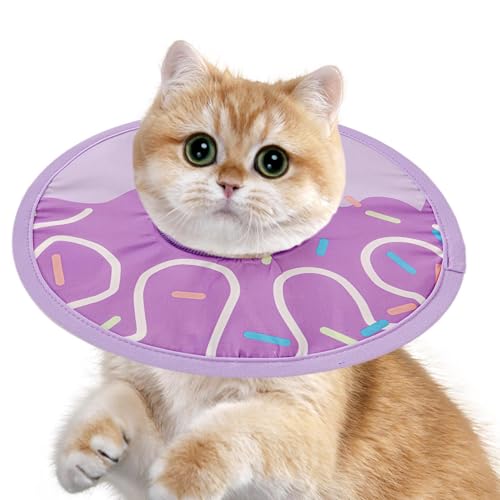 Cat Cone, Foldable Neck Collar, Soft Padded Neck Protector, Adjustable Healing Cone, Lightweight Pet Recovery Neckband for Small Kittens After Or Grooming von Mimoqk