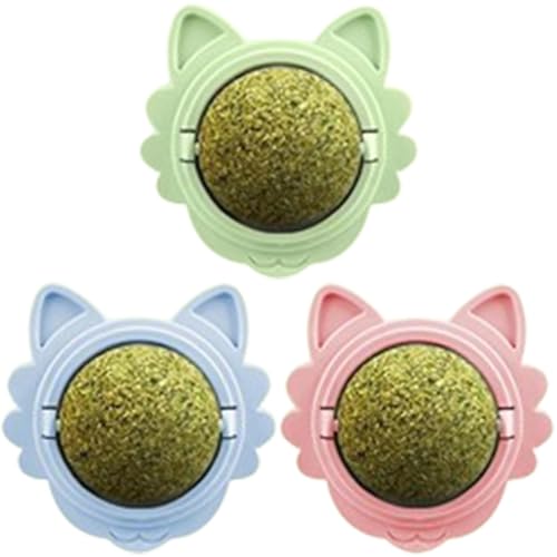 Catnip Toys Bälle für Katzen | 3 x Lickable Wall Catnip Balls for Kitten | Interactive Kaugummi für Small, Medium, Large Cats, Perfect for Engaging Playtime and Dentals Health Catnip Toys Bälle für Katzen | 3 x Lickable Wall Catnip Balls for Kitten | Interactive Kaugummi für Small, Medium, Large Cats, Perfect for Engaging Playtime and Dentals Health von Mimoqk