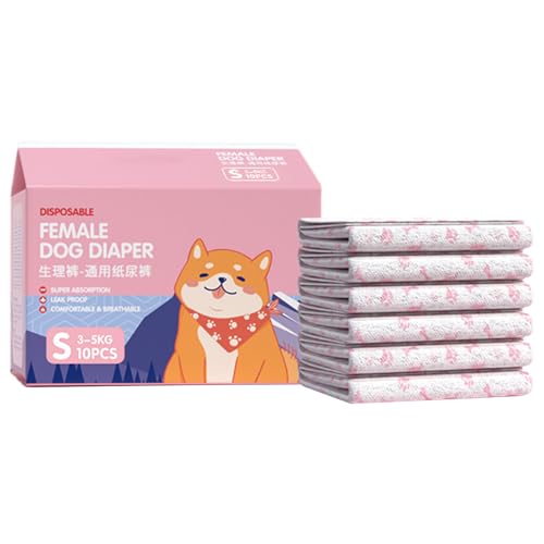 Dog Diapers, Pet Wrap Pads, 10 Pieces Absorbent Leakproof Wraps, Elastic Fit Design, Multicolor Pack Variety, Animal Protection for Indoor, Travel, Recovery Use, Multicolor Dog Diapers, Pet Wrap Pads, 10 Pieces Absorbent Leakproof Wraps, Elastic Fit Design, Multicolor Pack Variety, Animal Protection for Indoor, Travel, Recovery Use, Multicolor von Mimoqk