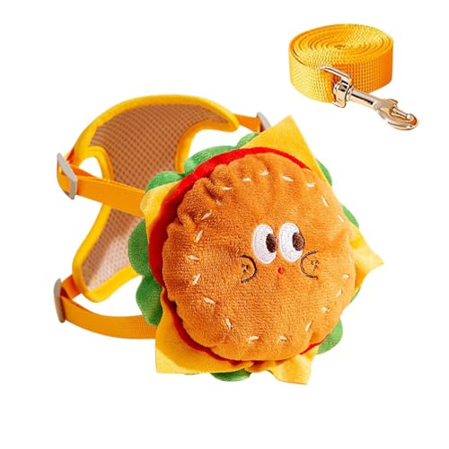 Hunde-Rucksack, niedlich, Hamburger, Haustier-Saddle Bag, verstellbare Strap-Weste mit Aufbewahrungstasche, Haustier-Tragetasche für Spaziergänge, Wandern, Camping, Reisen, Outdoor, Abenteuer, Gelb Hunde-Rucksack, niedlich, Hamburger, Haustier-Saddle Bag, verstellbare Strap-Weste mit Aufbewahrungstasche, Haustier-Tragetasche für Spaziergänge, Wandern, Camping, Reisen, Outdoor, Abenteuer, Gelb von Mimoqk
