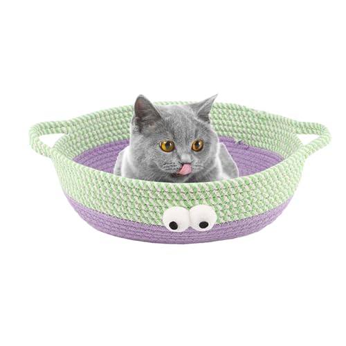 Katzenbett, Katzenbett, Katzenbett aus Weide, gewebtes Katzenbett, Katzenbett aus Baumwollseil, Ruhebett für Haustiere, Katzenhaus für Kleintiere Katzenbett, Katzenbett, Katzenbett aus Weide, gewebtes Katzenbett, Katzenbett aus Baumwollseil, Ruhebett für Haustiere, Katzenhaus für Kleintiere von Mimoqk