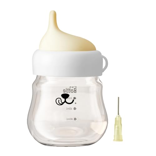 Kitten Bottle, Pet Feeder, Animal Nursing Tool, Anti Choking Small Puppy Flask with Adjustable Flow, Interactive Non Slip Grip for Puppies Orphaned Cats Wildlife Feeding Sessions 4.33x2.56x2.56 Inches von Mimoqk
