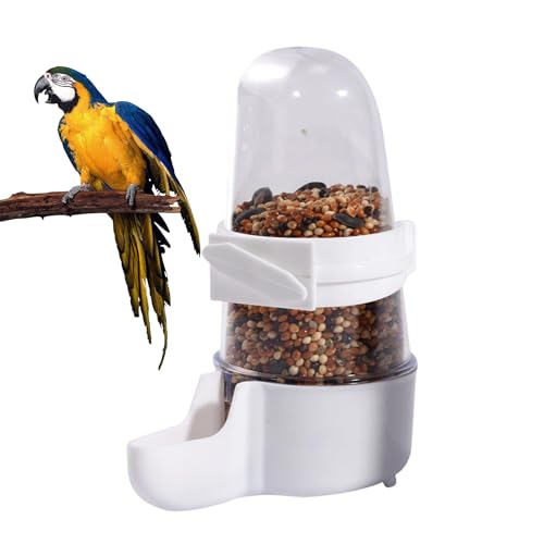 Mimoqk Automatischer Futterspender für Käfig, automatischer Spender für Käfig, Tränke für Tiere, Wellensittiche, Kanarienvögel, untrennbar, Diamanten und Kolibris von Mimoqk