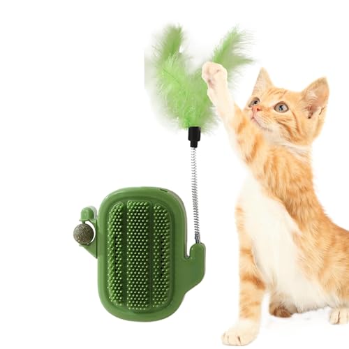 Mimoqk Catnip Chew Toys, Interactive Teaser Stick with Edible Catnip Ball, Grooming Brush for Shedding and Massage, Wall-Mounted Corner Scratch Pad, Natural Cat Cleaning, Indoor Kitten Mimoqk Catnip Chew Toys, Interactive Teaser Stick with Edible Catnip Ball, Grooming Brush for Shedding and Massage, Wall-Mounted Corner Scratch Pad, Natural Cat Cleaning, Indoor Kitten von Mimoqk