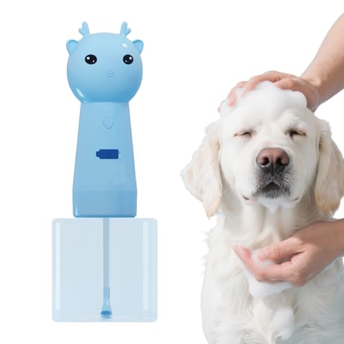 Mimoqk Hundeshampoo Spender,Elektrische Schaummaschine Zur Reinigung Für Hunde | Haustier Bad Seifenbehälter Für Pflege Waschen Küche Badezimmer Badewanne Zuhause von Mimoqk