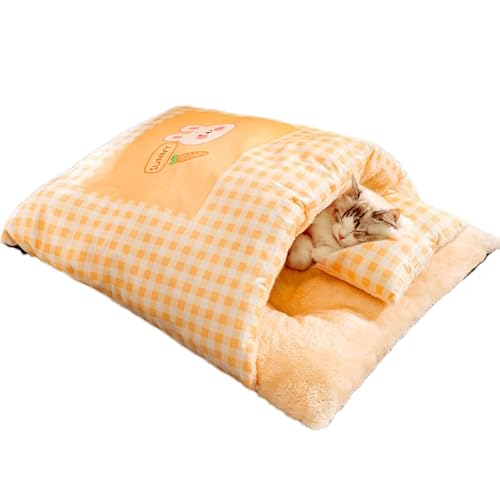 Mimoqk Katzendecke, Schlafsack, gemütliches Haustiernest, mit kuscheligem Kissen für Katzen, Bunnies, kleine Haustiere, Tiere Mimoqk Katzendecke, Schlafsack, gemütliches Haustiernest, mit kuscheligem Kissen für Katzen, Bunnies, kleine Haustiere, Tiere von Mimoqk