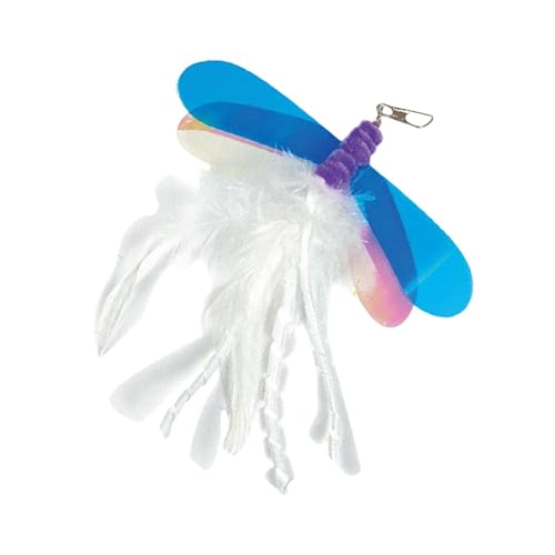 Mimoqk Katzenspielzeug mit Feathers, Dragonfly Cat Teaser Wandspielzeug, interaktives Haustierzubehör für drinnen und draußen, Spielzeug mit Feder, Ersatz für kleine und große Haustiere Mimoqk Katzenspielzeug mit Feathers, Dragonfly Cat Teaser Wandspielzeug, interaktives Haustierzubehör für drinnen und draußen, Spielzeug mit Feder, Ersatz für kleine und große Haustiere von Mimoqk