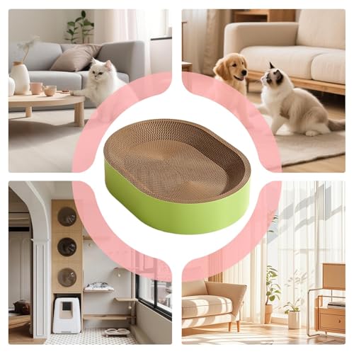 Mimoqk Kratzbrett für Katzen - Katzen Kratz Lounge,Kratzschutz Möbelschützer Kratzplatz Kratzkissen Für Wohnung Balkon Wohnzimmer Schlafzimmer Ecke Fensterbank von Mimoqk