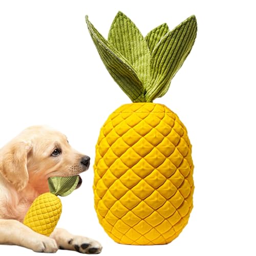 Mimoqk Pineapple Dog Toy, Natural Rubber Squeaky Indestructible Chew Plaything, Tough Puzzle Treat Dispenser for Small Medium Large Dogs, Interactive Dog Toy for Playtime and Mental Stimulation Mimoqk Pineapple Dog Toy, Natural Rubber Squeaky Indestructible Chew Plaything, Tough Puzzle Treat Dispenser for Small Medium Large Dogs, Interactive Dog Toy for Playtime and Mental Stimulation von Mimoqk