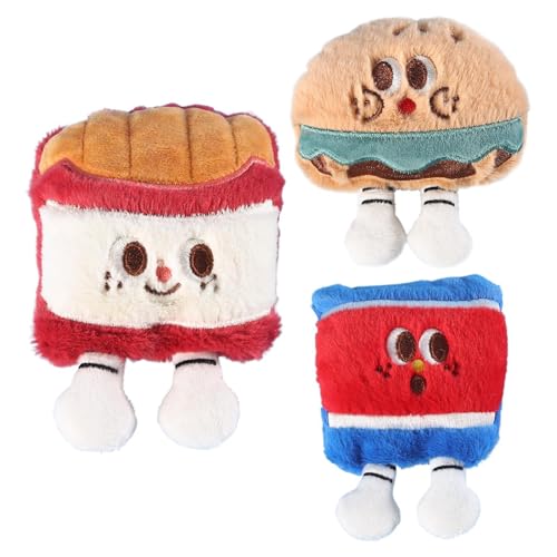 Mimoqk Plush Cat Toys, Kitten Plush Stuffed Hamburger, Puzzle with Bells, Pet Chew Ball, Soft and Sturdy, Indoor Entertainment Kit, Pack of 3, Fun and Interactive Exercise for Cats Mimoqk Plush Cat Toys, Kitten Plush Stuffed Hamburger, Puzzle with Bells, Pet Chew Ball, Soft and Sturdy, Indoor Entertainment Kit, Pack of 3, Fun and Interactive Exercise for Cats von Mimoqk
