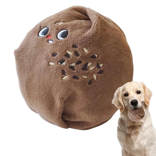 Mimoqk Schnüffelspielzeug für Hunde, Schnüffelspielzeug für Welpen - Versteckspielzeug für Welpen - Sesambrotförmiges Hundeplüschspielzeug, Schnüffel-Leckerli-Spiel, Spielzeug zur geistigen Mimoqk Schnüffelspielzeug für Hunde, Schnüffelspielzeug für Welpen - Versteckspielzeug für Welpen - Sesambrotförmiges Hundeplüschspielzeug, Schnüffel-Leckerli-Spiel, Spielzeug zur geistigen von Mimoqk