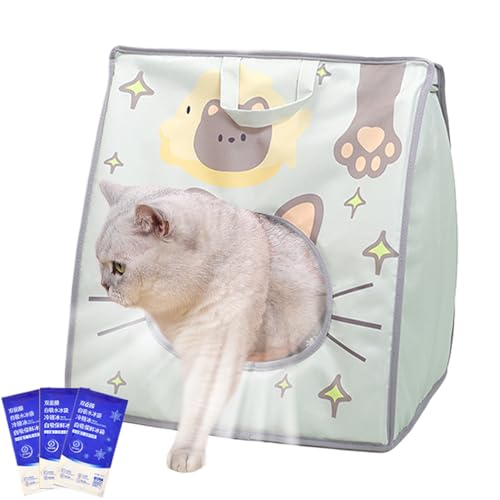 Mimoqk Transporttasche für Katzen – mit Kühlpack, isoliert, belüftet, tragbar, Haus zur Kühlung im Freien, Camping, Reisen, Flugzeug Mimoqk Transporttasche für Katzen – mit Kühlpack, isoliert, belüftet, tragbar, Haus zur Kühlung im Freien, Camping, Reisen, Flugzeug von Mimoqk