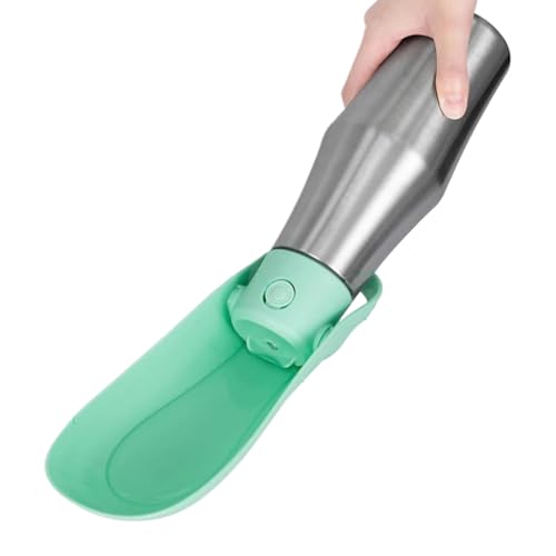 Mimoqk Wasserflasche für Hunde beim Spaziergang – Wassernapf für Welpen, 750 ml, auslaufsicherer Behälter aus Edelstahl, für Wandern, Camping, Outdoor, Katzen, Hunde von Mimoqk