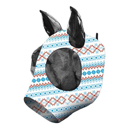 Mimoqlk Horse Fly Shield, Smooth Elastic UV Protection Mask, Breathable Soft Face Cover, 1 Stück, für Komfort, Training, Clear Visibility, Riding, Outdoor Equine Protection Gear Mimoqlk Horse Fly Shield, Smooth Elastic UV Protection Mask, Breathable Soft Face Cover, 1 Stück, für Komfort, Training, Clear Visibility, Riding, Outdoor Equine Protection Gear von Mimoqk