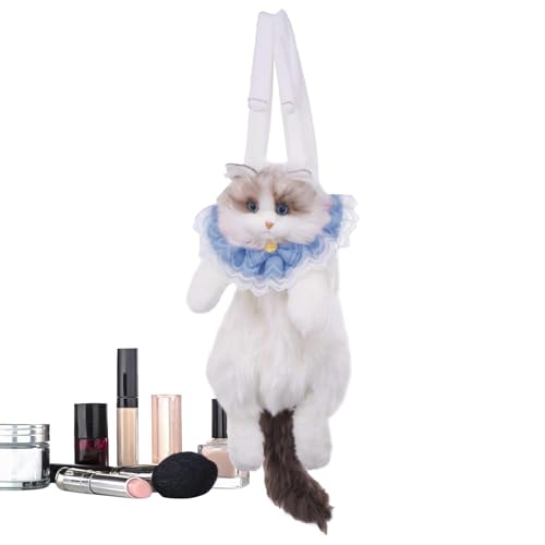 Plüsch-Rucksack, Plüsch-Rucksack für Katzen, Rucksack in Form einer weichen Katze, Rucksack im lebendigen Katzendesign, Schultertasche aus Plüsch für bequemen Rucksack Plüsch-Rucksack, Plüsch-Rucksack für Katzen, Rucksack in Form einer weichen Katze, Rucksack im lebendigen Katzendesign, Schultertasche aus Plüsch für bequemen Rucksack von Mimoqk