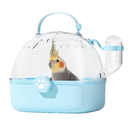 Tragbares Vogelkäfig, kompakter Parakeet Reisekoffer, kleine Haustier-Wasserflasche, leichtes und robustes Design, leicht zu transportieren, Größe ideal für Outdoor- und Vet-Visits Tragbares Vogelkäfig, kompakter Parakeet Reisekoffer, kleine Haustier-Wasserflasche, leichtes und robustes Design, leicht zu transportieren, Größe ideal für Outdoor- und Vet-Visits von Mimoqk