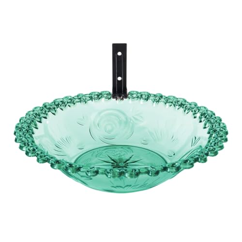 Vogelbad für den Außenbereich, 24,6 cm, Wandmontage, für den Außenbereich, transparent, mit Blumenmotiv, für Hummingbird, Parrot, Parakeet, Yard-Dekoration, Wasserfeature Vogelbad für den Außenbereich, 24,6 cm, Wandmontage, für den Außenbereich, transparent, mit Blumenmotiv, für Hummingbird, Parrot, Parakeet, Yard-Dekoration, Wasserfeature von Mimoqk