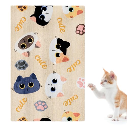 Zuschneidbares selbstklebendes Kratzpad für Katzen, niedliches Kratzbrett für den Innenbereich, Krallenschleifmatte, verschleißfeste Kratzmatte, zuschneidbares selbstklebendes Kratzpad 50 x 80 cm (19, Zuschneidbares selbstklebendes Kratzpad für Katzen, niedliches Kratzbrett für den Innenbereich, Krallenschleifmatte, verschleißfeste Kratzmatte, zuschneidbares selbstklebendes Kratzpad 50 x 80 cm (19, von Mimoqk