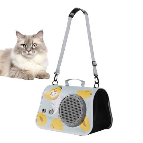 Katzentransportbox - Transportbox Für Katzen Auf Reisen,Große Transporttasche für Tiere mit Trageriemen Atmungsaktiv für Erwachsene Senioren Jugendliche von Mingchengheng