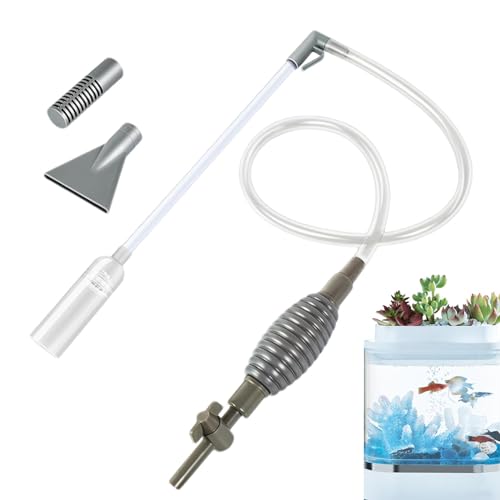Kiessauger für Aquarien, Siphon-Staubsauger für Aquarien, Aquarium-Siphon-Vakuumpumpe zum Reinigen von Kies, Siphon-Vakuum-Kiesreiniger, tragbarer Wasserwechselwechsler, Aquarium-Zubehör für Aquarien, von Mingchengheng