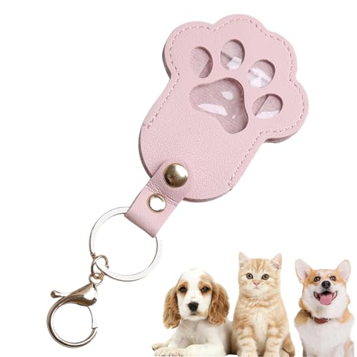 Mingchengheng Hundehaar Aufbewahrungsanhänger | Erinnerungsbox Für Hundehaar | Pfotenförmige Foto Hülle Charm Anhänger Für Reise Schule Freunde Jugendliche von Mingchengheng