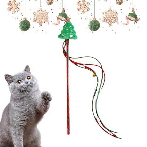 Mingchengheng Katzen-Teaser-Zauberstab, Weihnachten Katzenspielzeug Katzenfänger Teaser Stick, Tragbares Weihnachts-Katzenspielzeug, Katzenfänger, Teaser-Stick zum Beißen, Kauen und Spielen Mingchengheng Katzen-Teaser-Zauberstab, Weihnachten Katzenspielzeug Katzenfänger Teaser Stick, Tragbares Weihnachts-Katzenspielzeug, Katzenfänger, Teaser-Stick zum Beißen, Kauen und Spielen von Mingchengheng