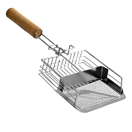 Mingchengheng Katzentoiletten-Schaufel,KOT-Schaufel für Katzenstreu - Metall Schaufel Mit Holzgriff Und Haken Für Katzenklo Reinigung Indoor Kitten von Mingchengheng