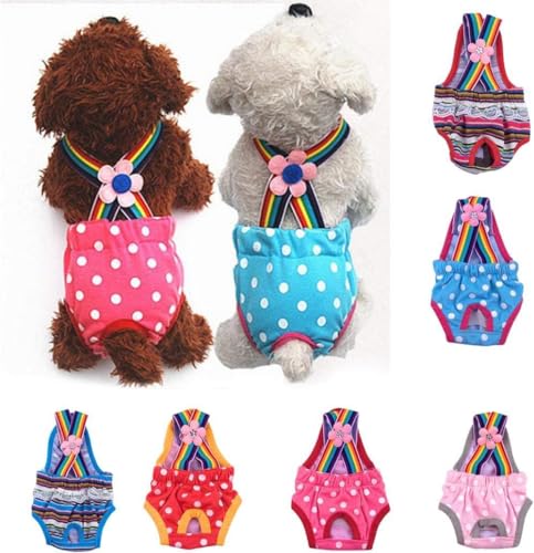 Mingliang Windelhose für Hündinnen, Hundezubehör, physiologische Hose, gepunktet, gestreift, Damenunterwäsche, Hygiene-Windel, gepunktet, Größe XS Mingliang Windelhose für Hündinnen, Hundezubehör, physiologische Hose, gepunktet, gestreift, Damenunterwäsche, Hygiene-Windel, gepunktet, Größe XS von Mingliang