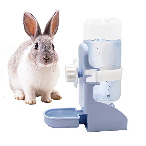 Kaninchen Wasserflasche Aufhängung Wasserspender für Mini-Haustier, Hase, Meerschweinchen, Chinchilla, 500 ml, automatische Wasserflasche durch Schwerkraft-Fließversorgung, verhindert Überlaufen von Mingsway