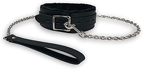 Halsband aus Plüsch, Gothic-Stil, mit Kette, abnehmbare Leine, für kleine Haustiere, Schwarz Halsband aus Plüsch, Gothic-Stil, mit Kette, abnehmbare Leine, für kleine Haustiere, Schwarz von MiniTPoLin
