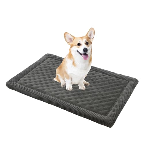 MINIDEAR Hundebox-Pad, 106,7 x 71,1 x 2,8 cm, rechteckige Form, rutschfeste Hundehütte, Gummi-Rückseite, Memory-Schaum für Hundebett-Matte, maschinenwaschbar MINIDEAR Hundebox-Pad, 106,7 x 71,1 x 2,8 cm, rechteckige Form, rutschfeste Hundehütte, Gummi-Rückseite, Memory-Schaum für Hundebett-Matte, maschinenwaschbar von Minidear