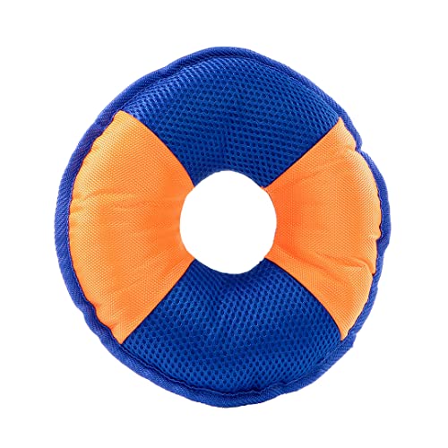 Minifeet Hundespielzeug Flying Disc orange-blau Medium - ideal für alle Hunde ob groß, klein, ausgewachsen oder Welpe - für alle Hundeliebhaber und verspielte Haustiere von Minifeet