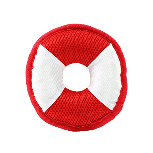 Minifeet Hundespielzeug Flying Disc weiß-rot Small - ideal für alle Hunde ob groß, klein, ausgewachsen oder Welpe - für alle Hundeliebhaber und verspielte Haustiere von Minifeet