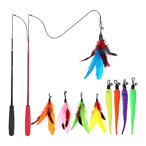 MinnowXY Set mit 13 Katzenspielzeug-Aufsätzen, Thema, Kätzchen, Übungstraining, Ersatzköpfe, Zauberstab-Anhänger MinnowXY Set mit 13 Katzenspielzeug-Aufsätzen, Thema, Kätzchen, Übungstraining, Ersatzköpfe, Zauberstab-Anhänger von MinnowXY