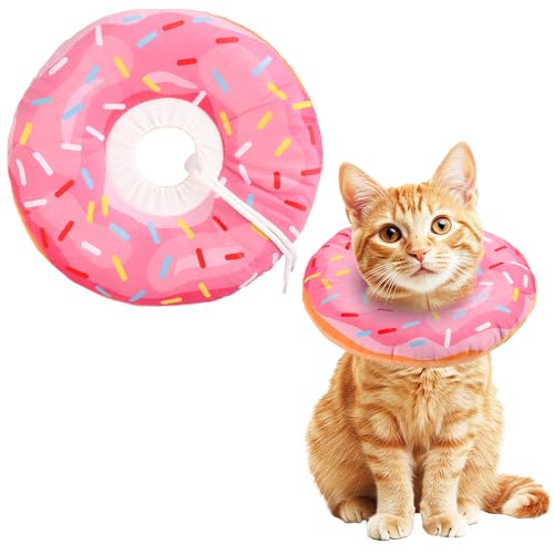 MintCat Katzenkegel-Halsband, weich für Wundheilung, verstellbarer Kätzchen-Donut-Wiederherstellungskegel gegen Lecken, elisabethanisches Halsband, Haustierkegel für Katzen und Kätzchen nach MintCat Katzenkegel-Halsband, weich für Wundheilung, verstellbarer Kätzchen-Donut-Wiederherstellungskegel gegen Lecken, elisabethanisches Halsband, Haustierkegel für Katzen und Kätzchen nach von MintCat