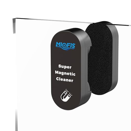 Miofis Magnetische Bürste für Aquarien, Glasreiniger für max. 1,2 cm dickes Glas, unterstützt Frisch- und Meerwasseraquarien bis zu 120 Gallonen (nicht für Acryl- und Kunststofftanks) (PRO) von Miofis