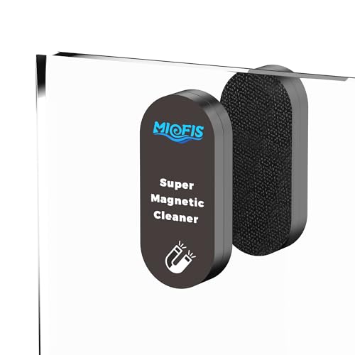Miofis Magnetische Bürste für Aquarien, Glasreiniger für max. 1,2 cm dickes Glas, unterstützt Frisch- und Meerwasseraquarien bis zu 120 Gallonen (nicht für Acryl- und Kunststofftanks) (STD) von Miofis