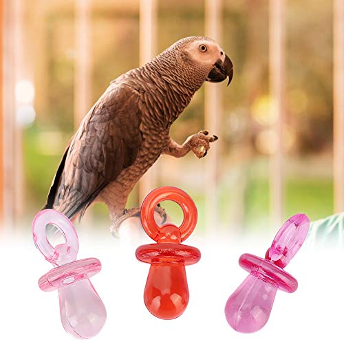 Miokycl 50-teiliges Vogel- und Papageienzubehör-Set aus Kunststoff, Buntes Nippelbiss-Kauspielzeug, DIY-Zubehör-Set von Miokycl