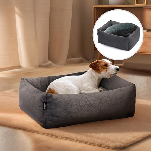 Miorun Hundebett (Grau, Größe M (L x B x T): 76,2 x 53,3 x 20,3 cm von Miorun