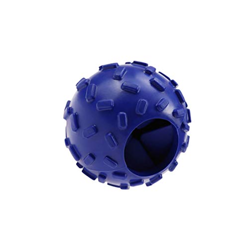 Hund Treat Ball Puzzle Gummi Welpen Kauspielzeug Essen Dispensing Ball Dog Quietschen Spielzeug Slow Feeder Ball Interaktiv Haustier Spielzeug Für Hunde 9 cm Blau von Mipcase