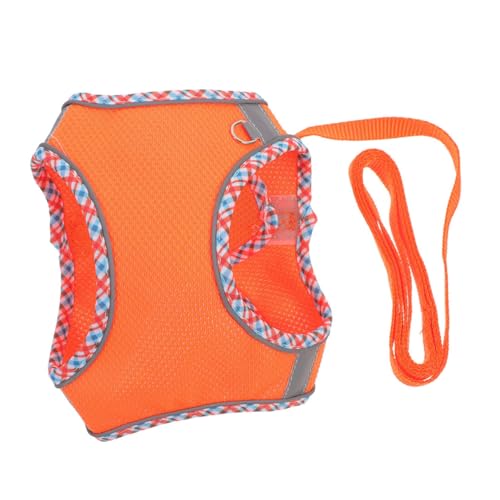 Mipcase 1 Satz Transportbox Für Haustiere Geschirr Welpe Ausbildung Hund Gehen Klein Chihuahua Körperpflege Zug Haustierzubehör Haustierkabelbaum Orange Polyester von Mipcase