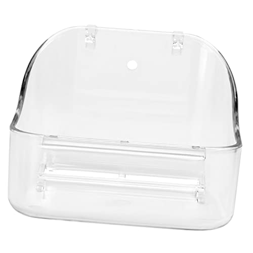 Mipcase Pet Feeder 1 Dusche Käfig Für Vogelkäfig Futter Geflügel Halter Behälter Tränke Hängend Wellensittich Hamster Sittich Zubehör Taube Fütterung Vogel Transparent Hamster Terrarium von Mipcase