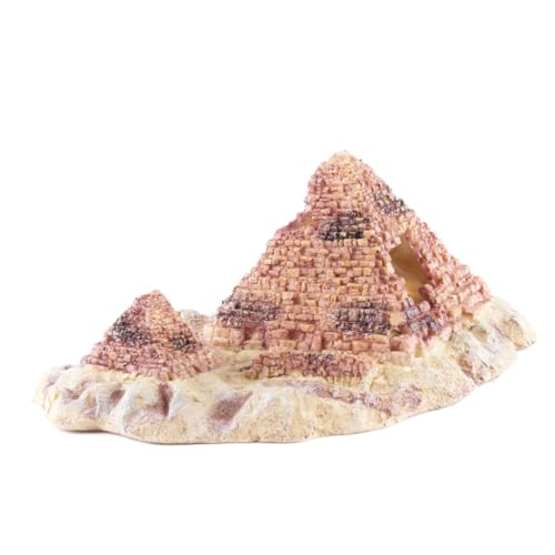 Mipcase 1 Stück Eidechsen Zufluchtsloch Pyramide Aquariumdekorationen Ornament Herr künstlich Verstecke Gecko Aquarium Decoration Reptile Box Decoration Aquarium Aquariendekoration von Mipcase