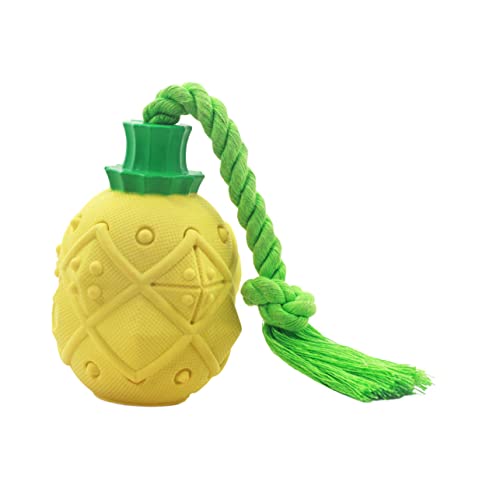 Mipcase 1 Stück Hundebissspielzeug Interactive Dog Toys Dog chew Toy hundspielzeug hundespielzeuge Puzzlematte Haustier Nahrungsfütterungsball Zahnputzball für Hunde Baumwollseil Yellow von Mipcase